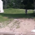 Woman bicycle dock faceplant