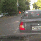 Girl gets hit by police car while crossing the street