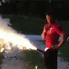 Fireworks show-off fail