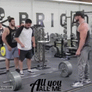 Weight lifter hyping