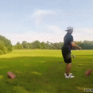 Backflip golf trick shot