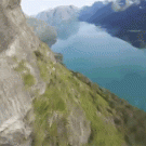Wingsuit flight POV