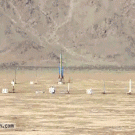 Close-call rocket crash