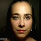 Girl removes glass eye