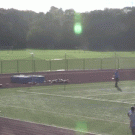 One-legged soccer player scores