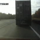 Lucky truck driver survives crash