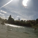 Guy gets hit in the face by football