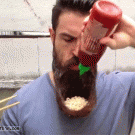 Ramen noodles beard bowl