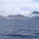 Volcano eruption shock wave in Papua New Guinea