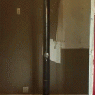 Naked guy on fireman pole