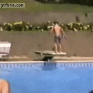 Kid springboard backflip fail