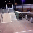 Skateboarder falls in front of girls with style