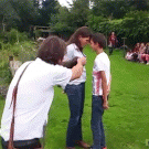 Hawk flies through narrow space