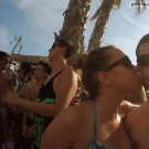 Guy gets hit in the head by drone