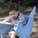 Kid bangs his face