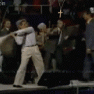 Beating people with a coat