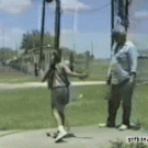 Girl discus throw fail