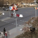 Van driver survives crash