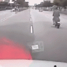 Car hits scooter