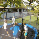 Trampoline double cork fail