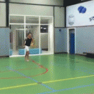 Trampoline tumble fail