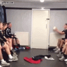 Motherwell U17s locker room header trick