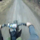 Biker loses control of bike and crashes
