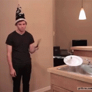 Bored wizard doing the dishes