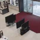 Customer knocks down 4 TVs
