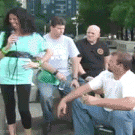 Reporter ball in the face