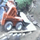 Mini dozer faceplant
