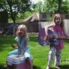 Boy interrupts singing girls