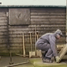 Old man working fail