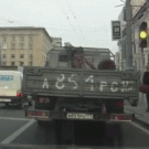 Crossing the road in Russia