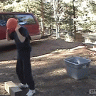 Shovel brick prank