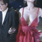 Epic dress cleavage