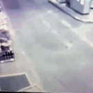 Guy runs into gas station door