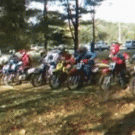 Man screws up kids bike track start