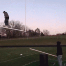 Goalpost backflip nut shot