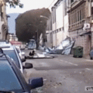 Wind raises firefighter