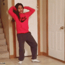 Girl gets hit in the head while dancing