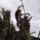 Broom dancer gets electrocuted