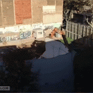 Failed demolition wrecks parked car