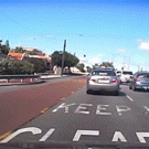 Cyclist almost hit by car