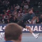 Benoit Paire backspin drop volley shot