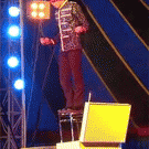 Blindfolded juggling