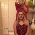 Dropping water-filled condom on head