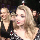 Jennifer Lawrence and Natalie Dormer kiss