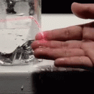 Water refracting light