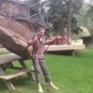 Cool backyard swing